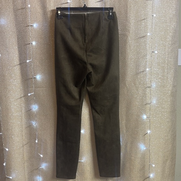 NWT BLANKNYC Faux Suede Leggings in Forest Green - Picture 4 of 7